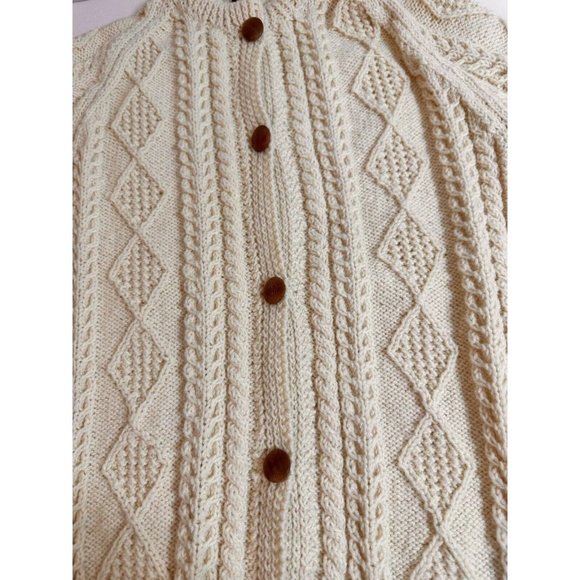 VTG, Women's Abercrombie and Fitch Rare  Handknit 100% Wool Cable  Size S-M #981 - Picture 10 of 16